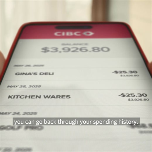 Get clear breakdowns of your spending history with the CIBC Smart™ Account. | CIBC