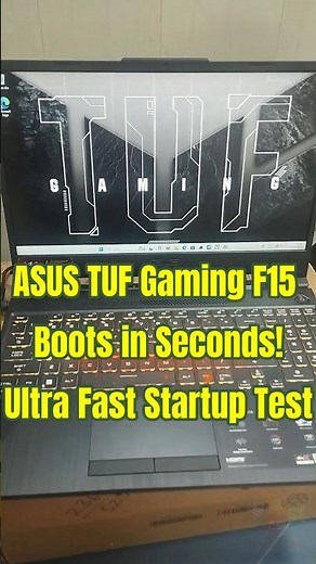 ⚡ ASUS TUF Gaming F15 Boots in Seconds! 🚀 | Ultra Fast Startup Test 🔥 #shorts #gaming #asmr