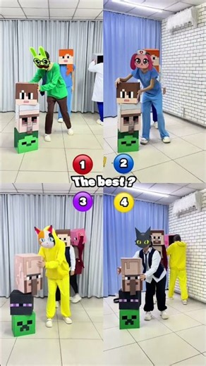 1,2,3 OR 4? HOW MANY MINECRAFT MASKS ARE THERE? #youandmeshow #animalhospital #robloxshorts