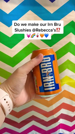 Making Irn Bru Slushies at Rebecca’s