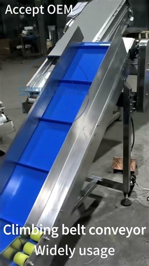 Srollmart customized angle adjustable climbing belt conveyor #beltconveyor #conveyor