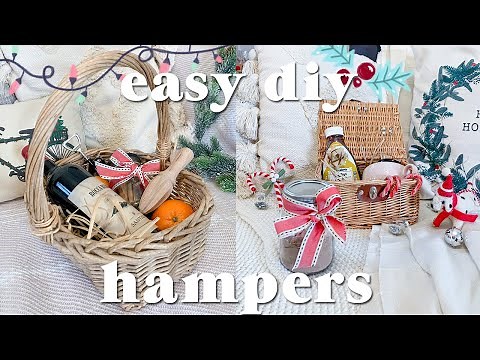 Easy DIY Christmas hampers for last minute gift ideas 🎄