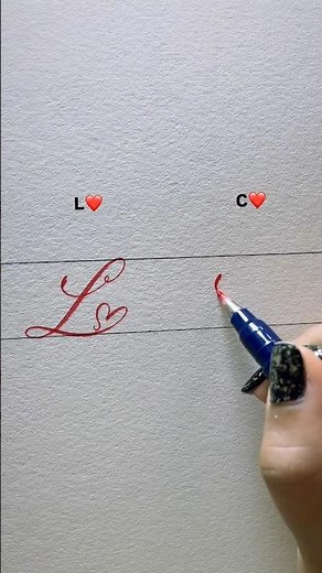 L & C Heart Font Tutorial #calligraphy #lettering #reels #viral #fypシ゚viralシ