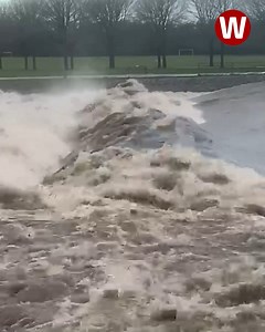 The water on the River Taff in Cardiff is wild today, with crashing rapids, this mountainous wave and water levels so high they're nearly overflowing on to the Taff Trail. | WalesOnline