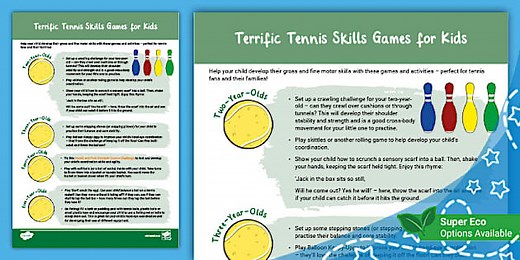Terrific Tennis Skills Games for Kids