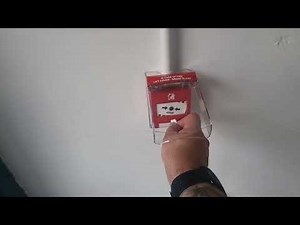 kentec as addressable fire alarm panel weekly test with an Apollo call point.