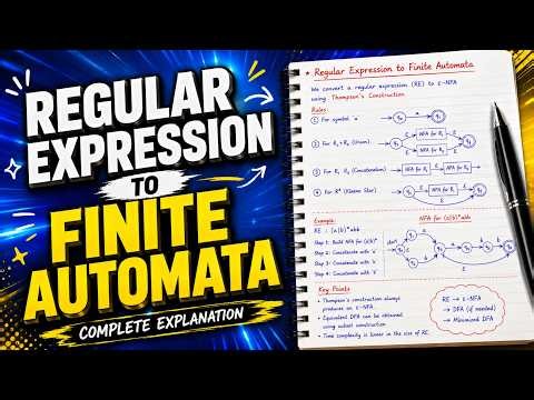 Lecture 5 | Regular Expression to Finite Automata (RE to FA) | Compiler Design | Logic Binder