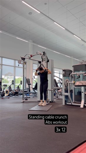 Standing cable crunch abs workout ! #fyp #shorts #subscribe #gym #fitness