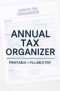 Annual Tax Organizer | Printable   Fillable PDF for Individual Taxes - Etsy