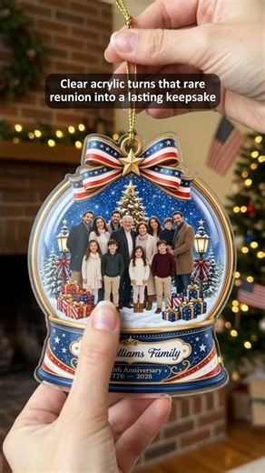Celebrate family pride with a custom acrylic ornament ✨ #gifts #giftideas