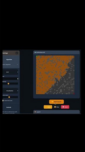 Simple Dijkstra Search Visualization [JavaScript]