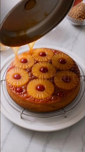 One Bite and You'll Love This Pineapple Upside Down Cake #recipe #cake #baking #thebakefeed #food
