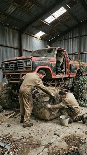 Abandoned USA Monster Truck Restoration – From Rust to Power