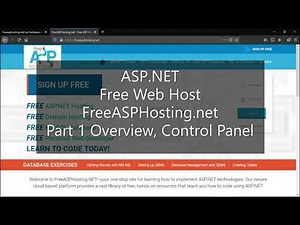 ASP.NET - Free Web Host FreeASPHosting.net #1 Overview, Control Panel