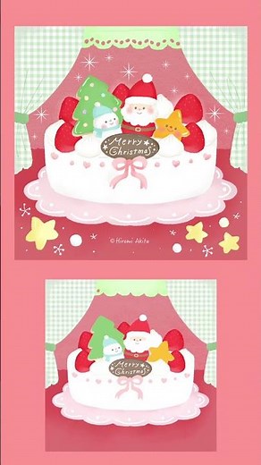 【イラストメイキング】クリスマスケーキ🎄