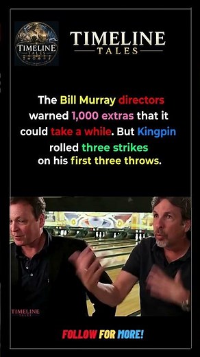 Bill Murray’s Insane 3 Strikes on His First Try in Kingpin 😱🎳