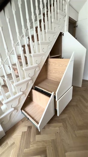 Understairs Storage we built and installed #understairstorage #furniture #diy #home #howto #fypシ