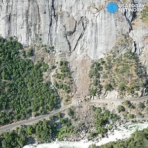 Yosemite National Park officials say the 4,000-ton slide forced a closure to part of the main highway leading up to the park. | USA TODAY
