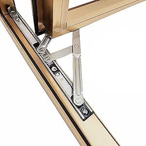 Casement Window Hinges - Stainless Steel, 2mm Thick, 18.5mm Groove, 10 Inch, 2 Pair