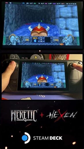 These Retro Classics Feel PERFECT on Steam Deck LCD | Heretic + Hexen #gaming #games #pcgaming