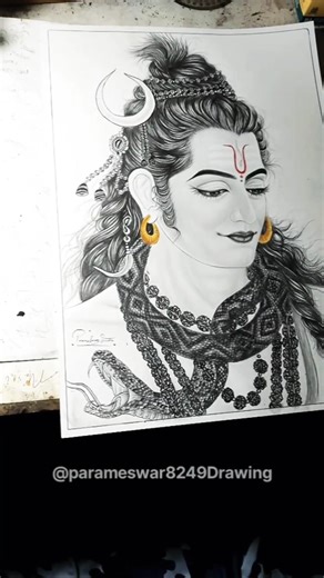 Mahadev drawing video#viral #mahadev #shots #shorts #drawing #art #viralvideo #shiv
