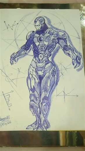 Iron man drawing 💀🔥 #shorts #drawing