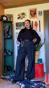 24K views · 47 reactions | Who said work wear had to be BORING? 辰 Our pinstripe trousers can be dressed up or down & styled in oodles of different ways, so you can bring your personality to work with you!  @cleopatrashbag has some beeeeautiful corporate goth styling inspo for us to get the ball rolling- are you team black Pinstripe or team charcoal? #SnagTights #TailoringCollection #sizeinclusive #clothesthatfit #trousers #workwear #officefashion #corporategoth | Snag Tights | Facebook