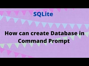 How to create Database of sqlite in Command Prompt