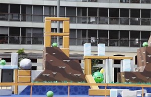 Massive Real Life Angry Birds Game (video)