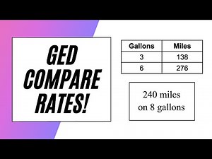 GED Math – Compare Unit Rates!