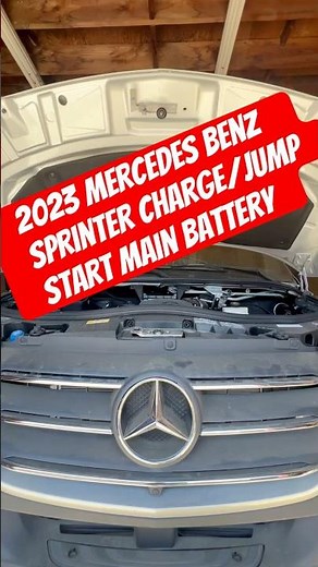 2023 Mercedes Benz Sprinter Van Charge /Jump Start Battery quick access #sprinter #vanlife #camper