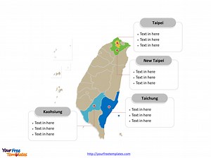 Free Taiwan Map Template - Free PowerPoint Template