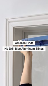 💙No Drill Light Filtering Blue Aluminum Blinds. ✨ Aluminum design provides a touch of sophistication while resisting harsh sunlight. No-drill quick installation is ideal for renters and homeowners, leaving no marks and preserving walls, instantly elevate the ambiance of your room while protecting it from the sunlight! Click the link in bio🔗 to learn more.#homedecor #interiordesign #homestyling #NoDrillBlinds #HomeUpgrade #energyefficiency #homediy #windowtreatments #amazonhomefinds #apartmentd