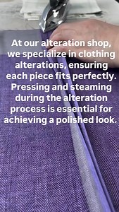 At our alteration shop, we specialize in clothing alterations, ensuring each piece fits perfectly. Pressing and steaming during the alteration process is essential for achieving a polished look. Trust our professionals to transform your wardrobe, making every garment look and feel its best! #ClothingAlterations #ProfessionalTailoring #SewingService #DressFitting #WardrobeRevamp #PerfectFit #PressingAndSteaming #TailoringExpert #AlterationShop #CustomFit #FashionCare #SewingExperts #QualityAltera
