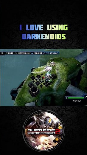 Skirmish mode against the AI on Supreme Commander 2 playing as the Illuminate using the Darkenoid