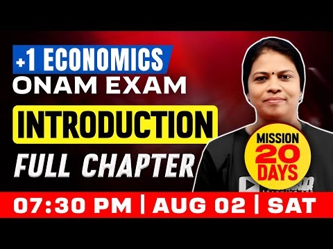 Plus One Economics | Introduction | Full Chapter | Exam Winner