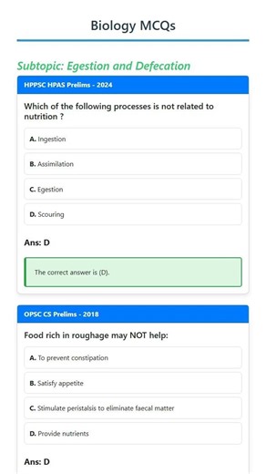 Egestion and Defecation
