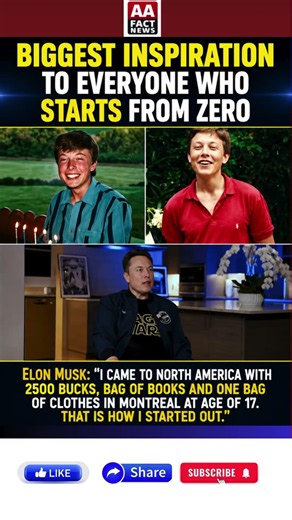 🌟 ELON MUSK'S JOURNEY FROM HUMBLE BEGINNINGS TO GLOBAL SUCCESS! 🔥#shorts