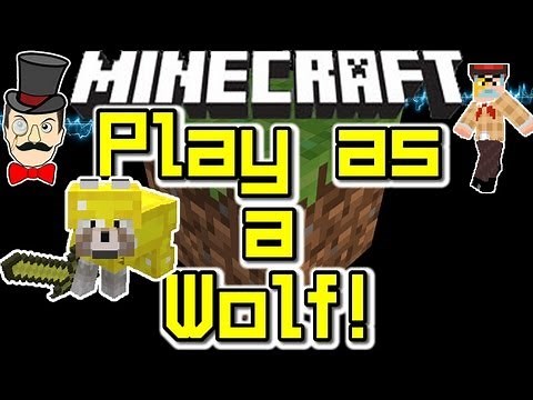 Minecraft PLAY AS WOLF ! You Are The Wolf Mod & Wolfman !