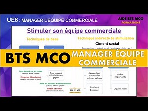 AIDE BTS MCO | Comment stimuler son équipe commerciale ? | U6 MANAGEMENT D'EQUIPE
