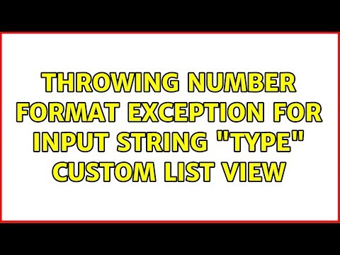 Throwing Number Format Exception for input String "type" Custom List View