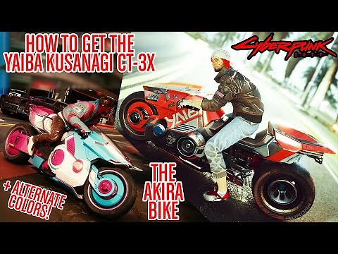 Cyberpunk 2077 - How To Get The AKIRA BIKE - Yaiba Kusanagi CT-3X + A Look At Custom Paint Jobs!