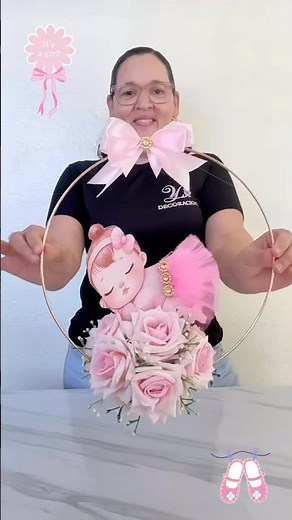Centro de mesa para baby shower #ideas #centrodemesa #babyshower #tutorial