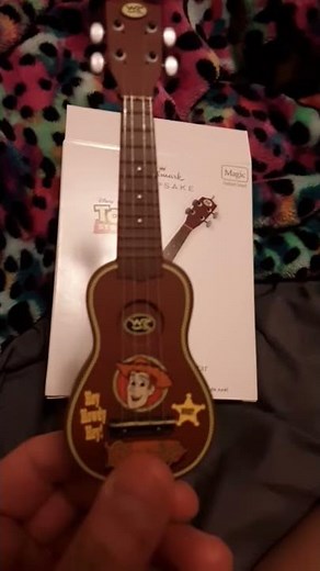 Hallmark toy story woody's roundup guitar ornament with sounds