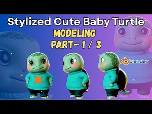 Stylized Cute baby Turtle Character | Part-1 / 3 (Modeling) I Blender