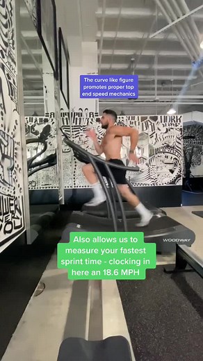 Curve Treadmill Sprint Workout at 18.6mph