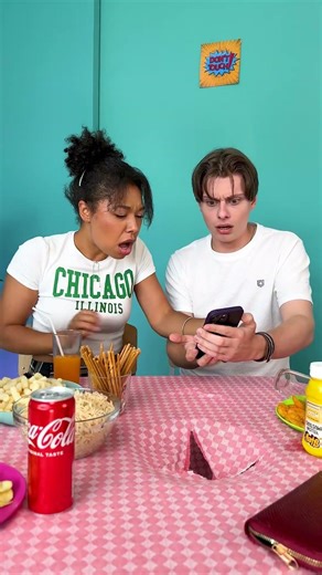 Sneaky Snack Prank Under the Table! 😂🍕 #funny #prank #sneaky