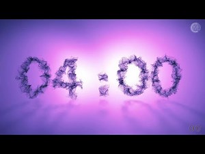 4-Minute Countdown with Soft Voice, Particle Animation & Ambient Effects