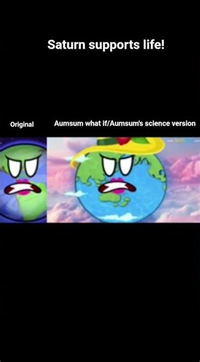 Saturn supports life! (Original vs Aumsum what if/Aumsum's science version) #unusualplanets