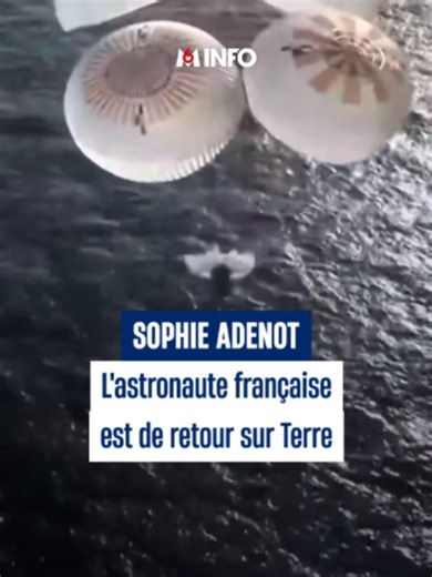 🔴 Première astronaute européenne à passer 235 jours dans l’espace, la Française Sophie Adenot a amerri au large de la Californie ce jeudi 8 octobre. Elle avait quitté la Station spatiale internationale mercredi soir. #SinformersurTiktok #actu #pourtoi #info #m6info
